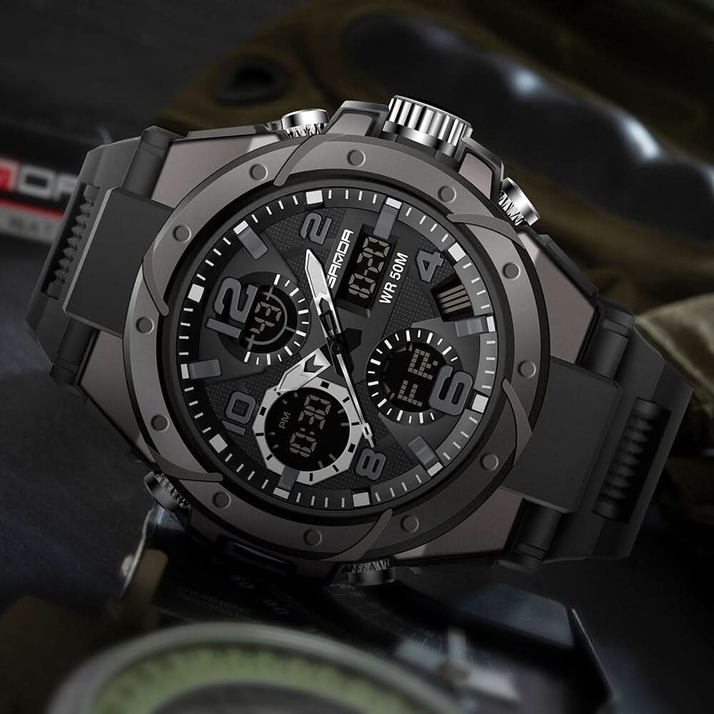 Nokmo | Men’s Military Watch with Analog Digital Display and Features