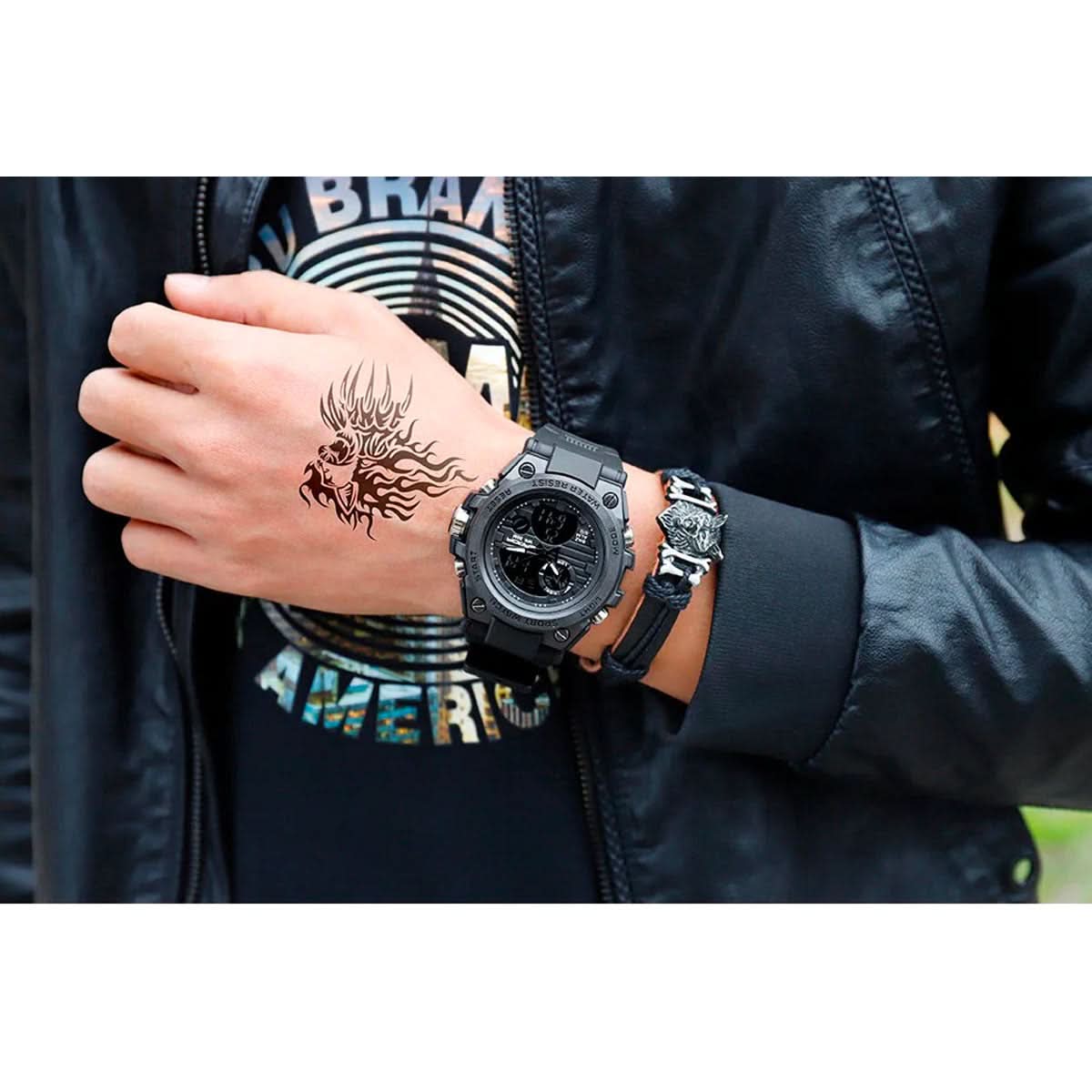 Nokmo | Men’s Military Watch with Analog Digital Display and Features
