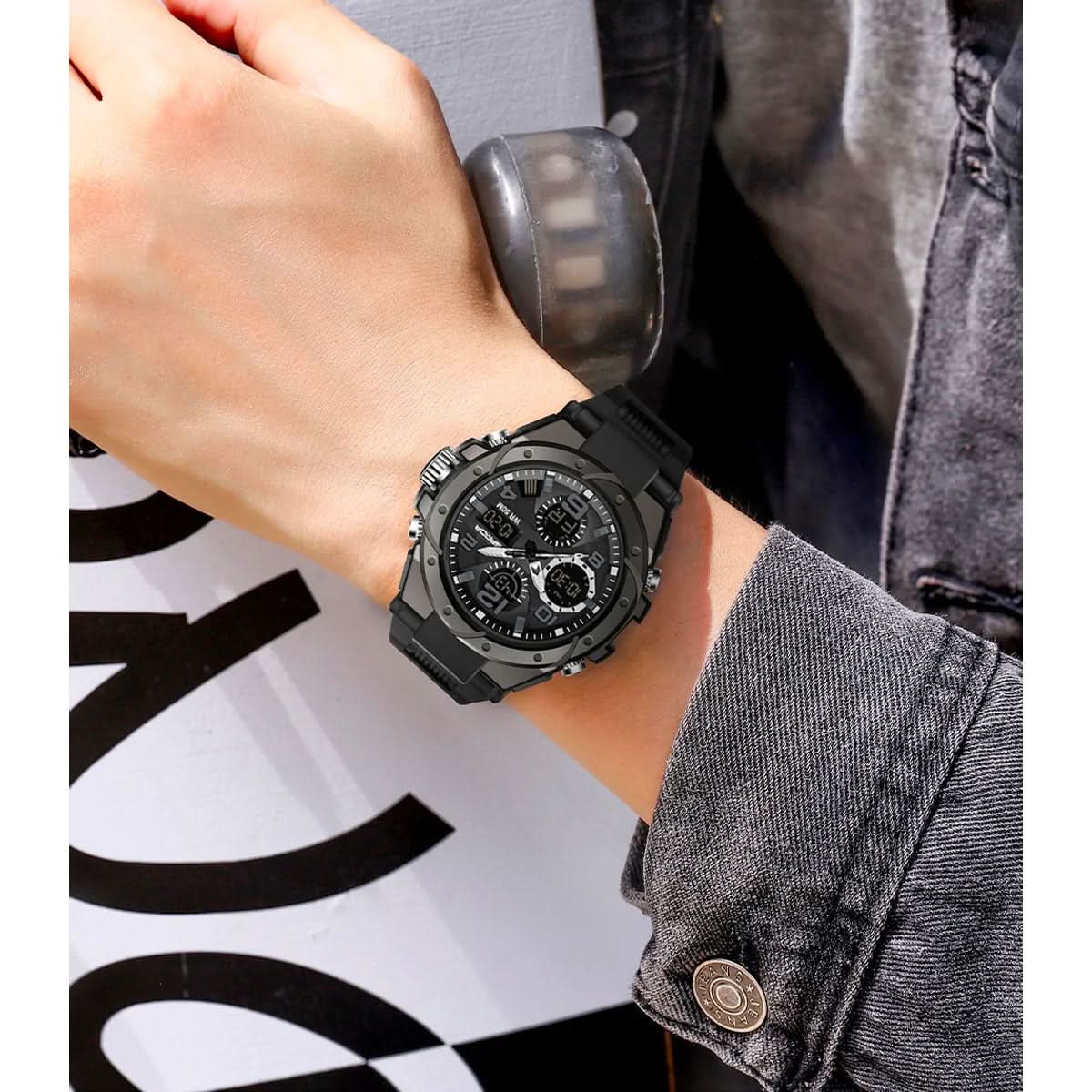 Nokmo | Men’s Military Watch with Analog Digital Display and Features