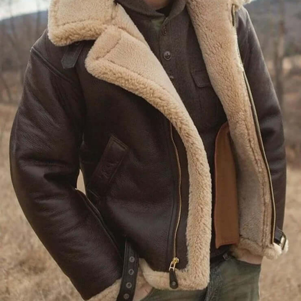 Nokmo | Men's Shearling Lined Bomber Jacket