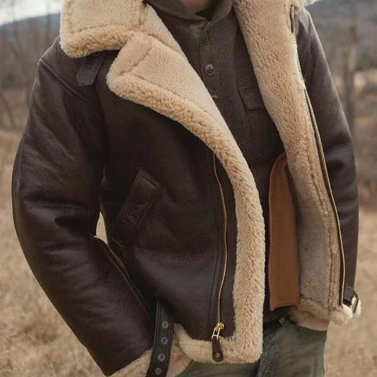 Nokmo | Men's Shearling Lined Bomber Jacket