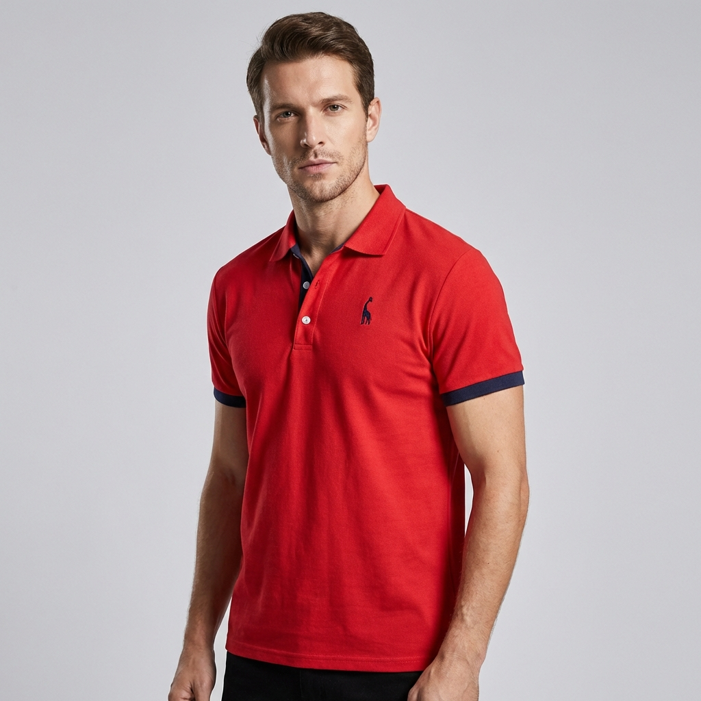 Nokmo | Men's Short Sleeve Polo Shirt with Contrast Trim