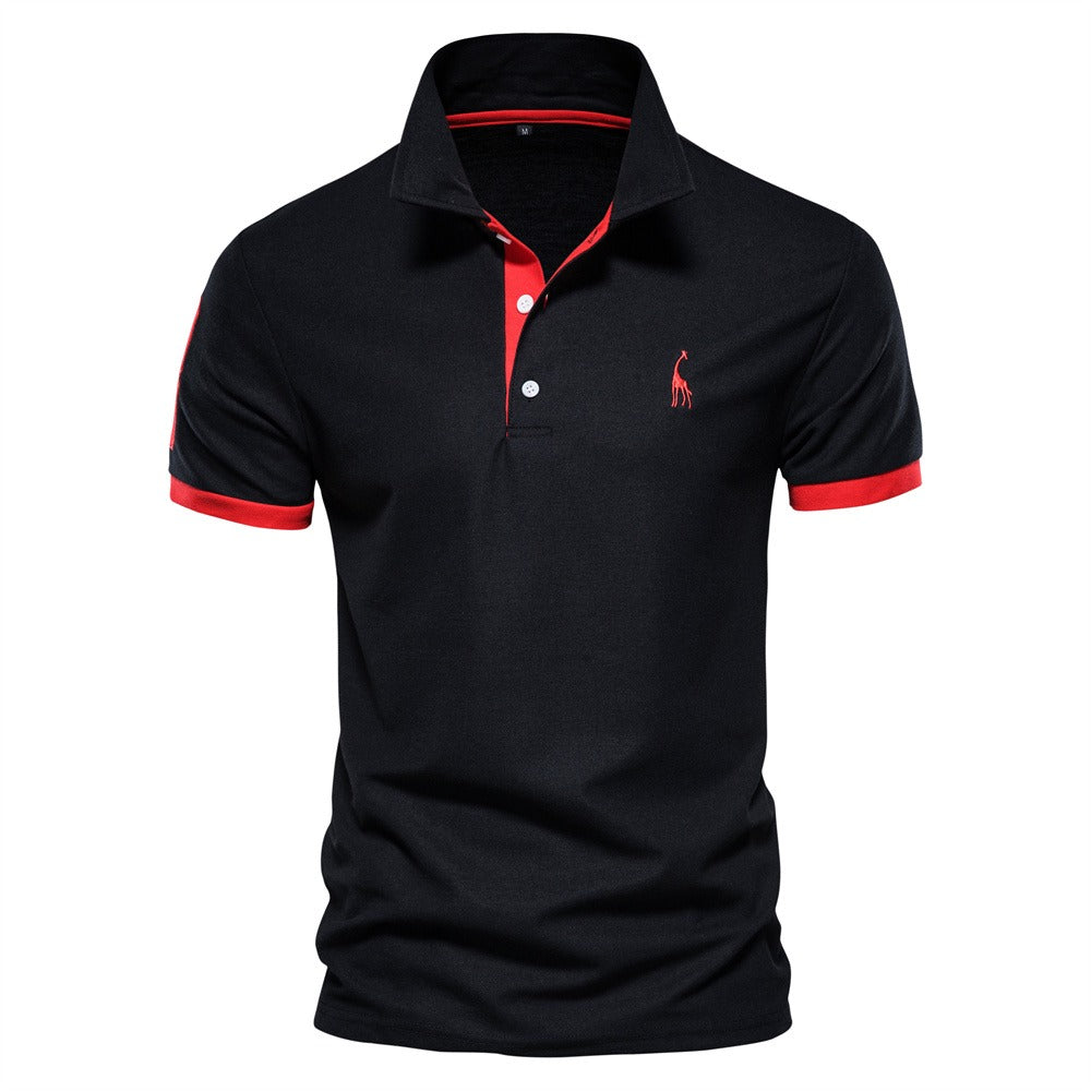 Nokmo | Men's Short Sleeve Polo Shirt with Contrast Trim