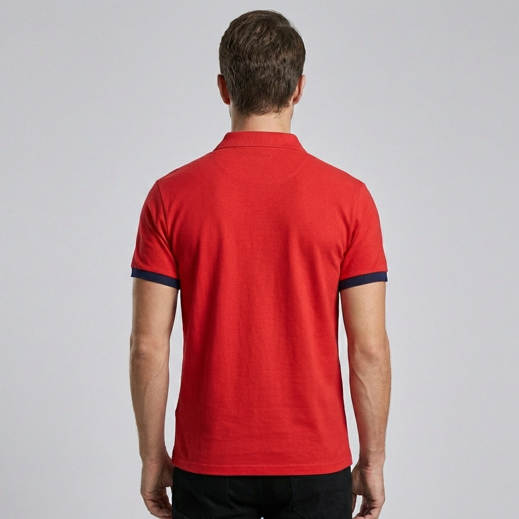 Nokmo | Men's Short Sleeve Polo Shirt with Contrast Trim