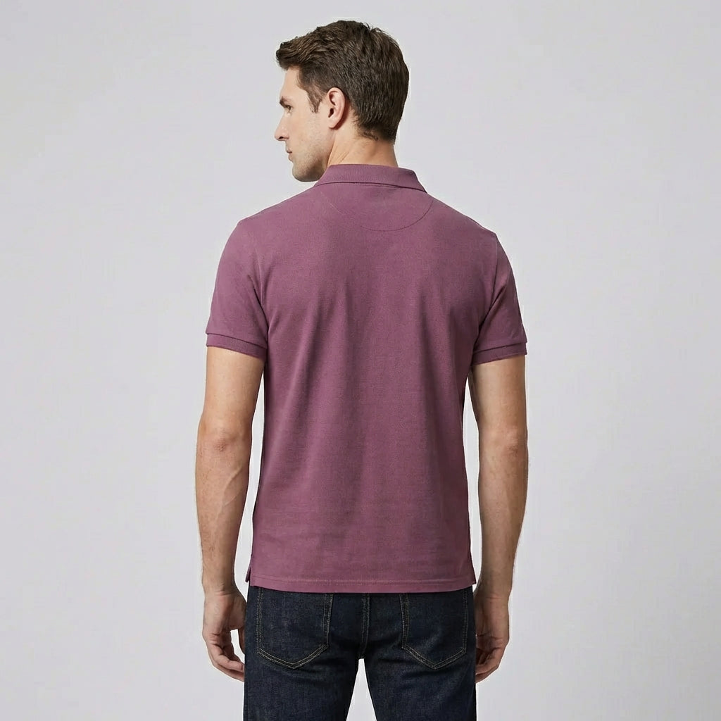 Nokmo | Men's Short Sleeve Polo Shirt with Embroidered Detail
