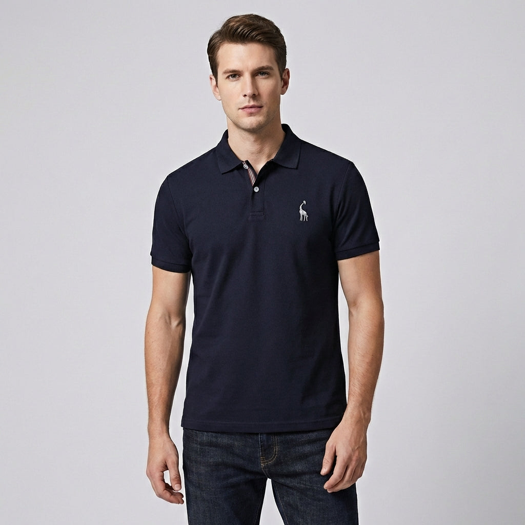 Nokmo | Men's Short Sleeve Polo Shirt with Embroidered Detail