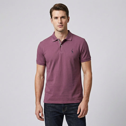 Nokmo | Men's Short Sleeve Polo Shirt with Embroidered Detail