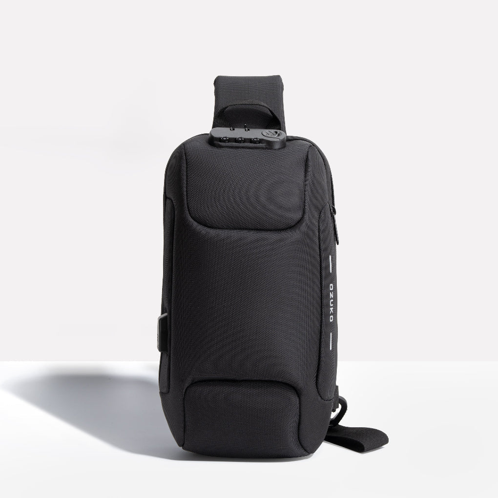 Nokmo | Men's Shoulder Bag with USB Port and Combination Lock