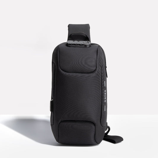 Nokmo | Men's Shoulder Bag with USB Port and Combination Lock