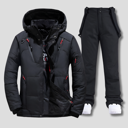 Nokmo | Men's Ski Suit with Hooded Puffer Jacket and Insulated Pants