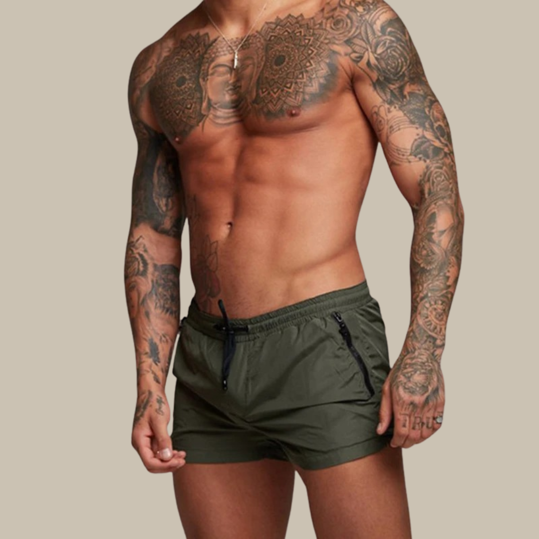 Nokmo | Men's Stretch Swim Shorts with Zippers