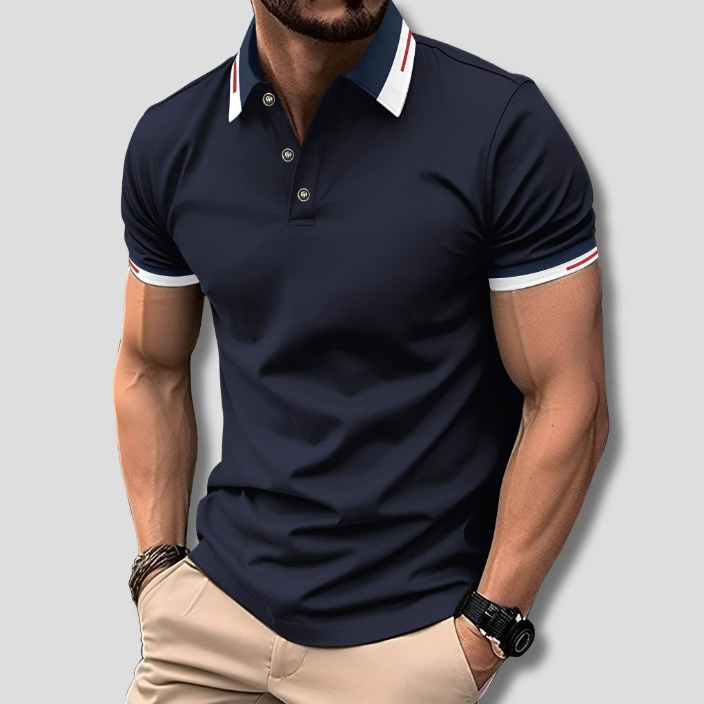 Nokmo | Men's Striped Sleeve Polo Shirt
