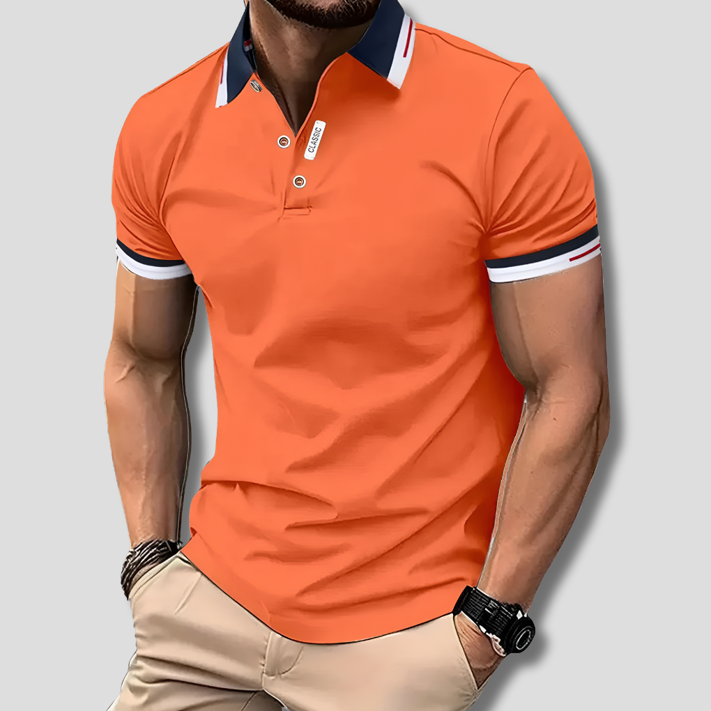 Nokmo | Men's Striped Sleeve Polo Shirt