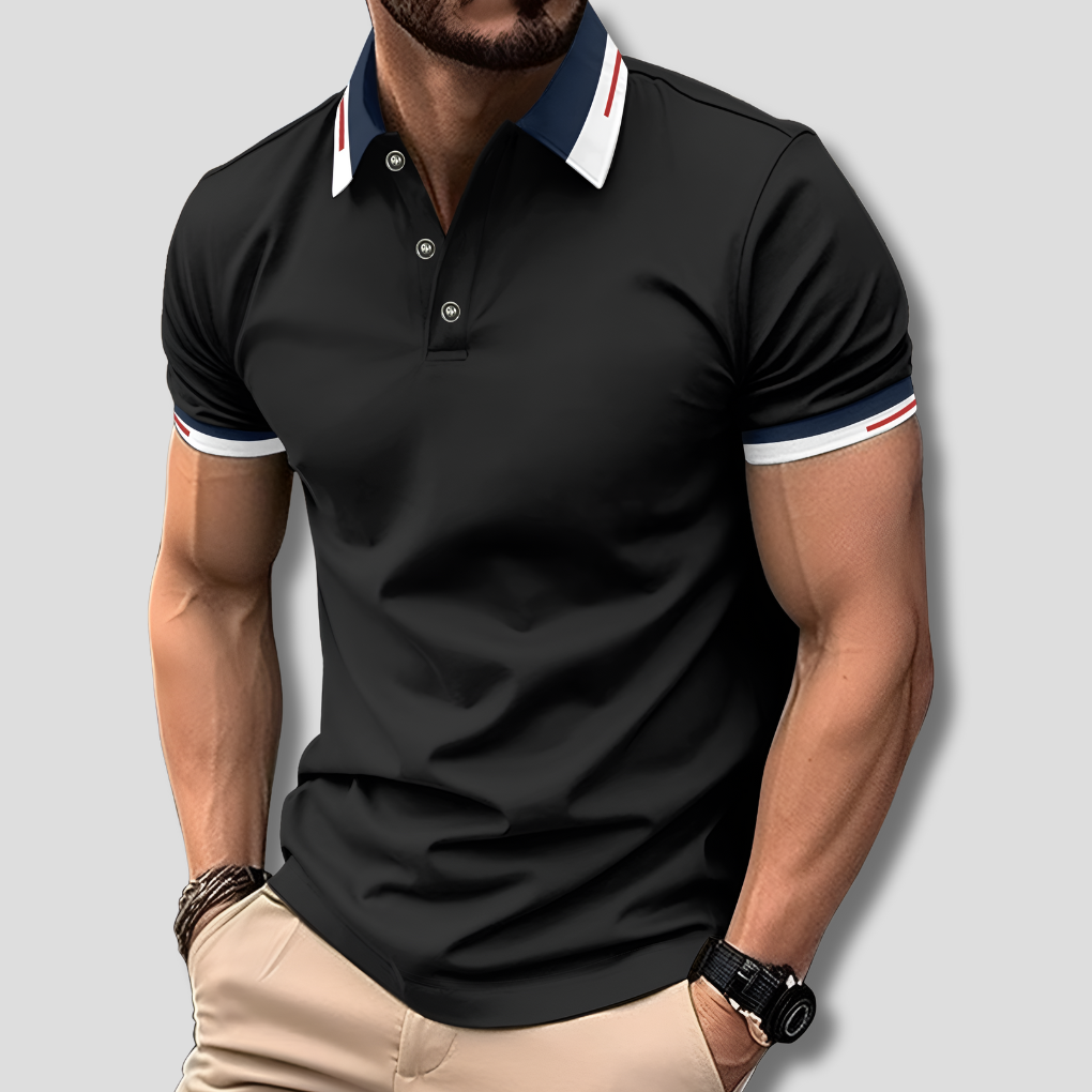 Nokmo | Men's Striped Sleeve Polo Shirt