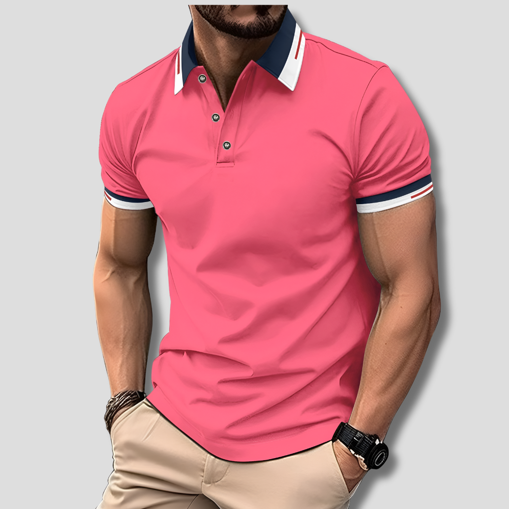 Nokmo | Men's Striped Sleeve Polo Shirt