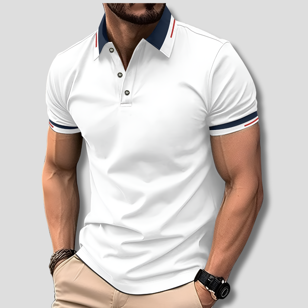 Nokmo | Men's Striped Sleeve Polo Shirt