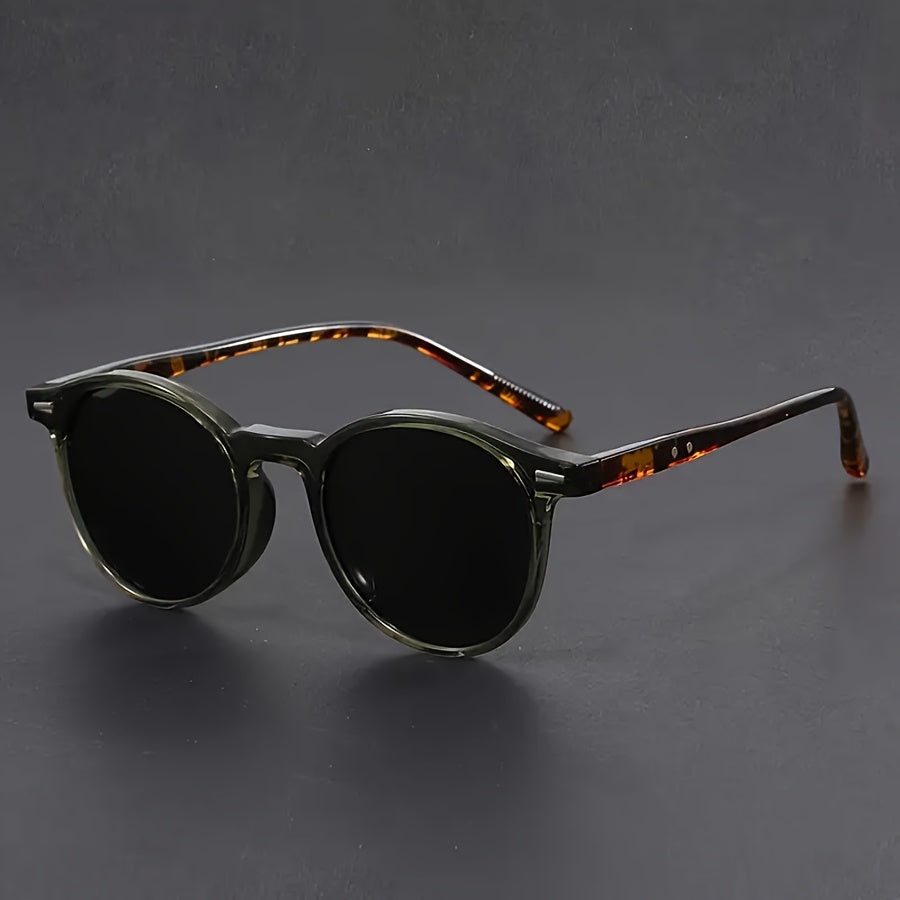 Nokmo | Men's Sunglasses RetroView – Round Tortoiseshell Glasses with Lightweight Frame
