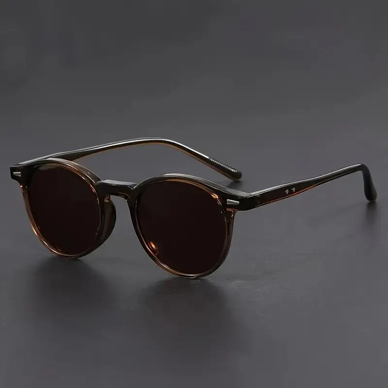 Nokmo | Men's Sunglasses RetroView – Round Tortoiseshell Glasses with Lightweight Frame
