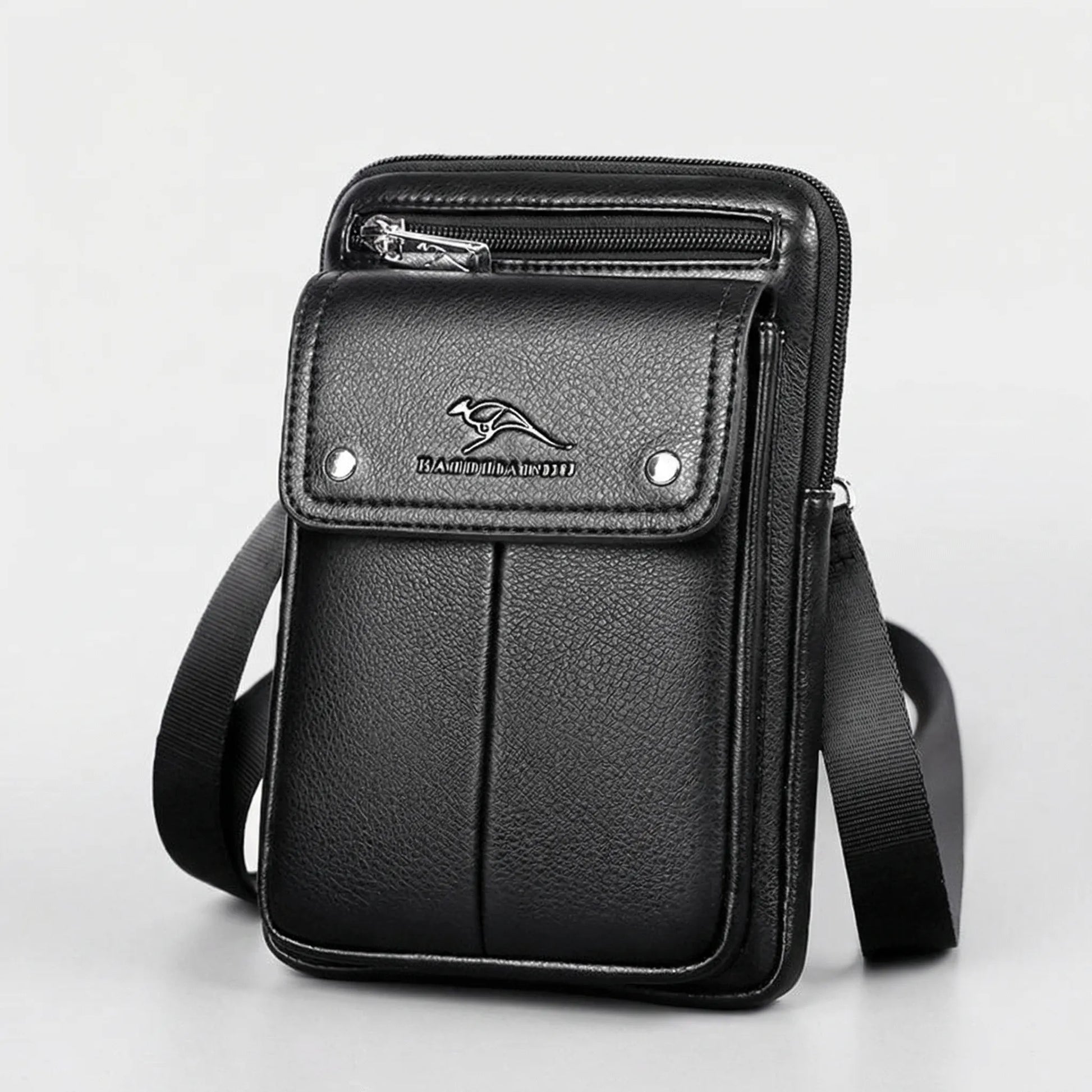 Nokmo | Men's Vertical Crossbody Bag with Flap Pocket