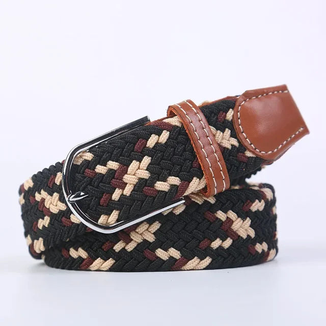 Nokmo | Men's Woven Elastic Belt with D-Ring Buckle