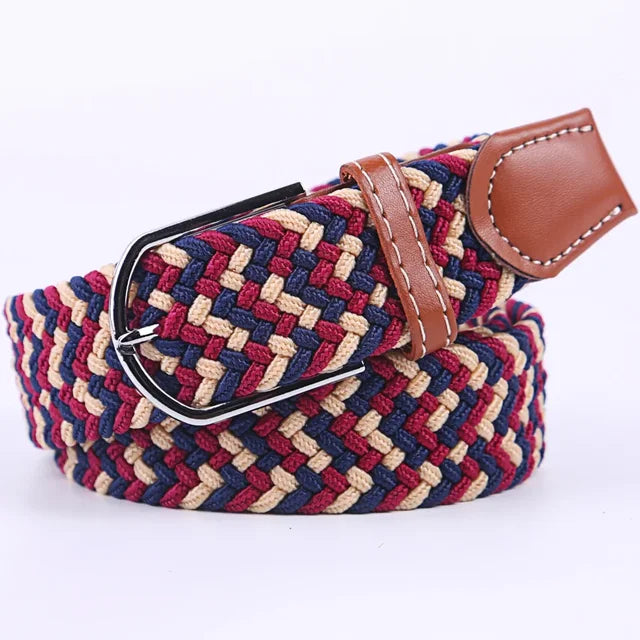 Nokmo | Men's Woven Elastic Belt with D-Ring Buckle