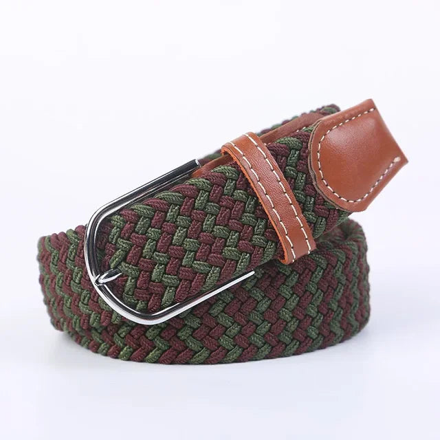 Nokmo | Men's Woven Elastic Belt with D-Ring Buckle