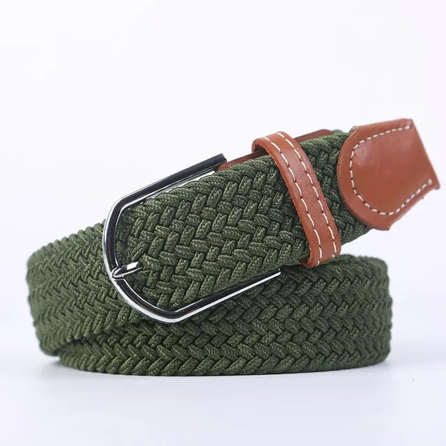 Nokmo | Men's Woven Elastic Belt with D-Ring Buckle