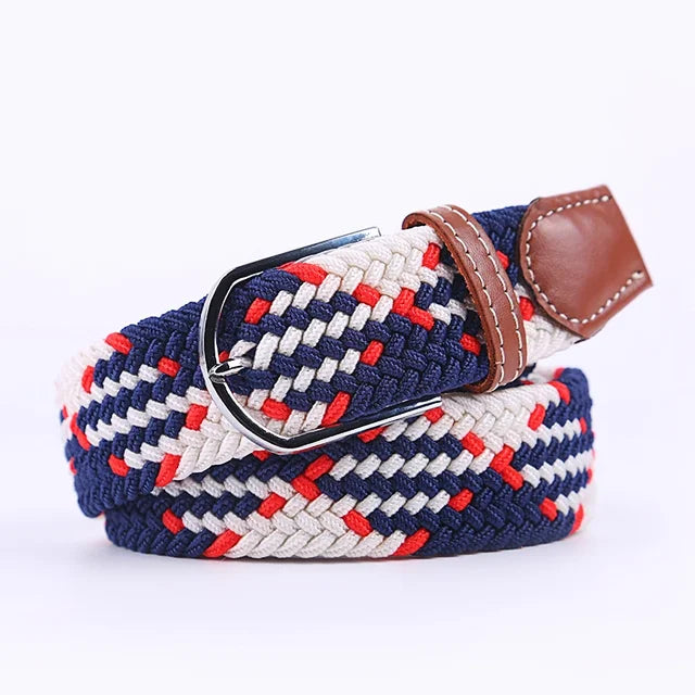 Nokmo | Men's Woven Elastic Belt with D-Ring Buckle