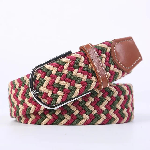 Nokmo | Men's Woven Elastic Belt with D-Ring Buckle
