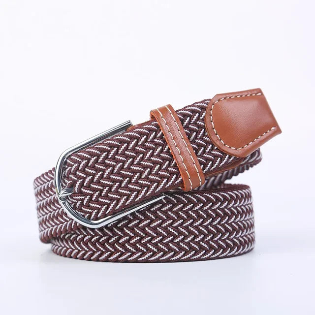 Nokmo | Men's Woven Elastic Belt with D-Ring Buckle