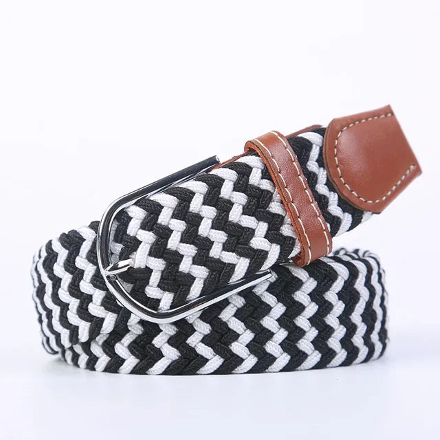 Nokmo | Men's Woven Elastic Belt with D-Ring Buckle