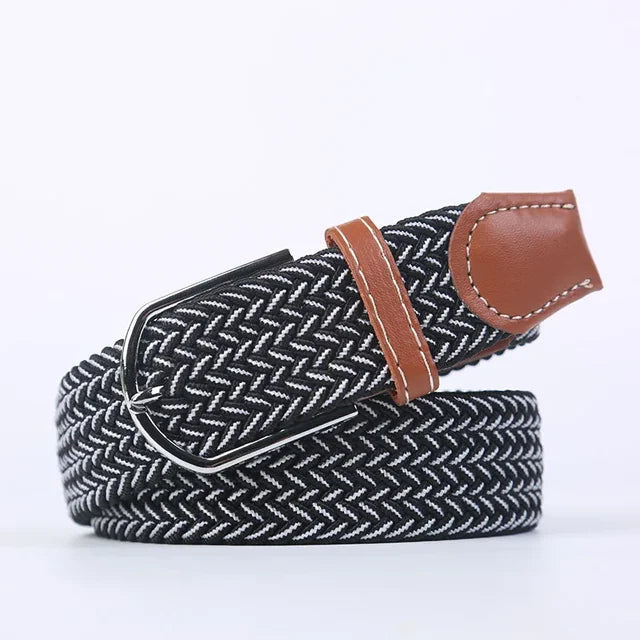 Nokmo | Men's Woven Elastic Belt with D-Ring Buckle