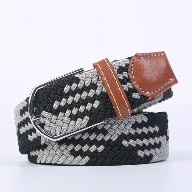 Nokmo | Men's Woven Elastic Belt with D-Ring Buckle