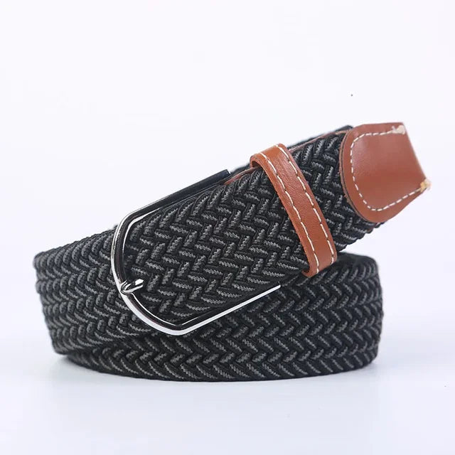Nokmo | Men's Woven Elastic Belt with D-Ring Buckle