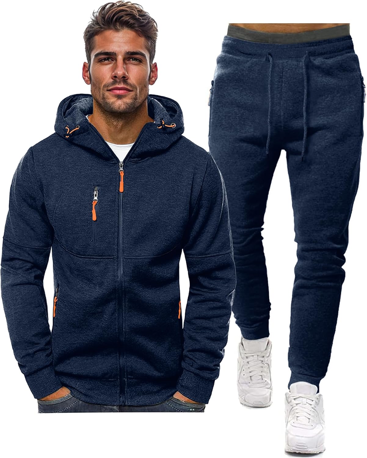 Nokmo | Men's Zip-Up Hoodie and Jogger Tracksuit
