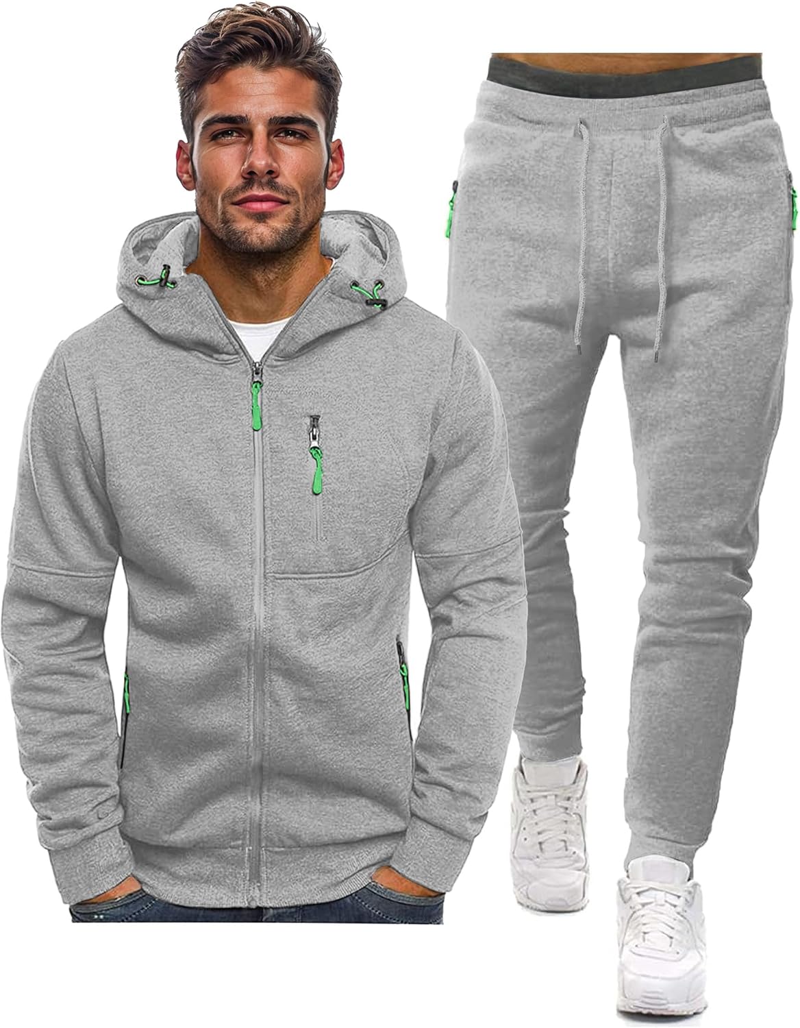 Nokmo | Men's Zip-Up Hoodie and Jogger Tracksuit