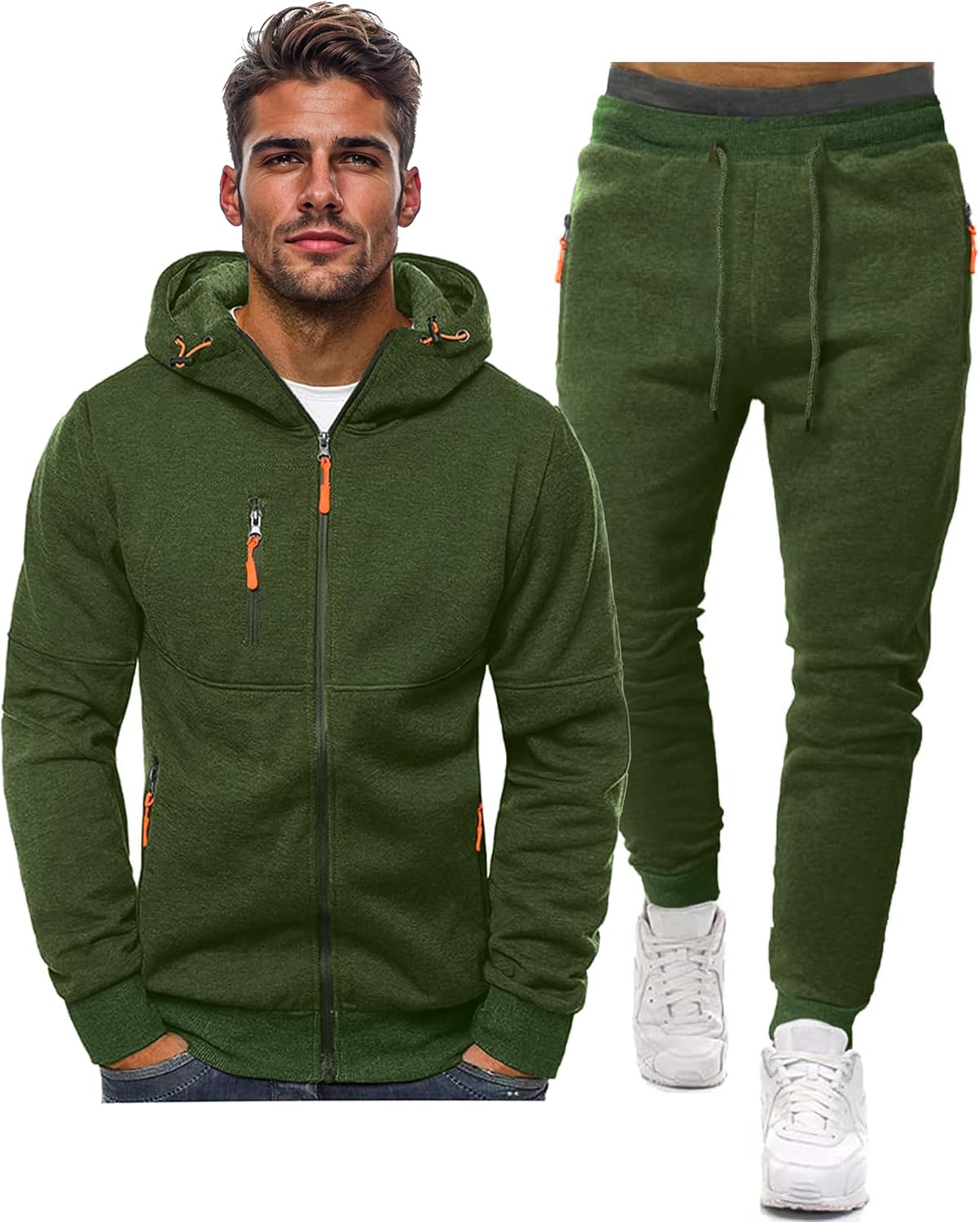 Nokmo | Men's Zip-Up Hoodie and Jogger Tracksuit