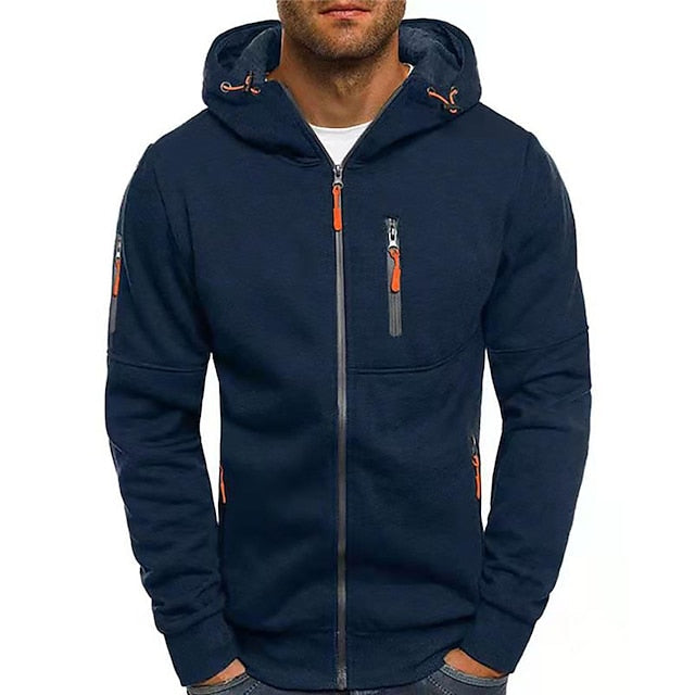 Nokmo | Men's Zip-Up Hoodie with Zipper Pockets