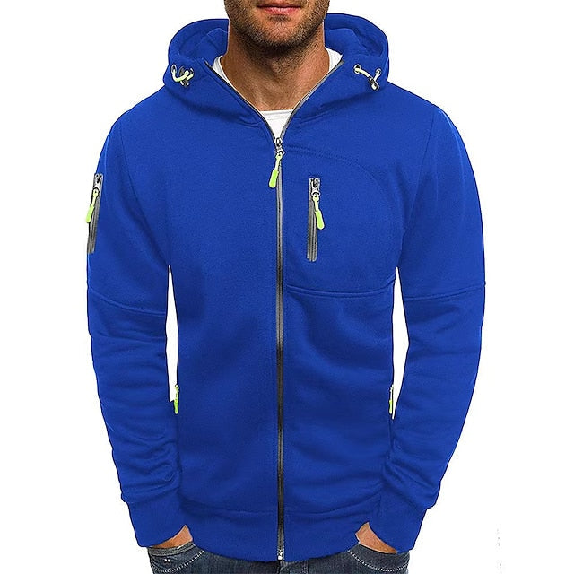 Nokmo | Men's Zip-Up Hoodie with Zipper Pockets