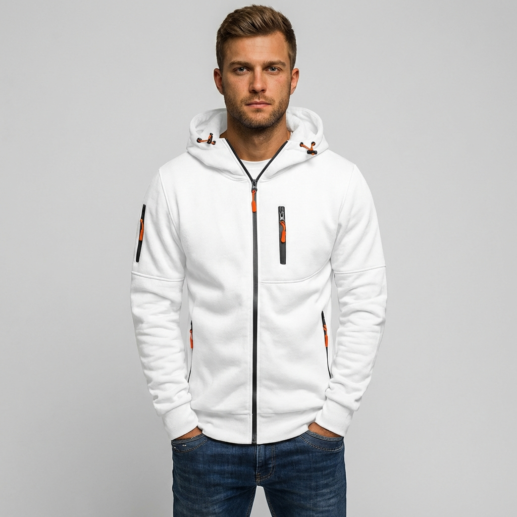 Nokmo | Men's Zip-Up Hoodie with Zipper Pockets