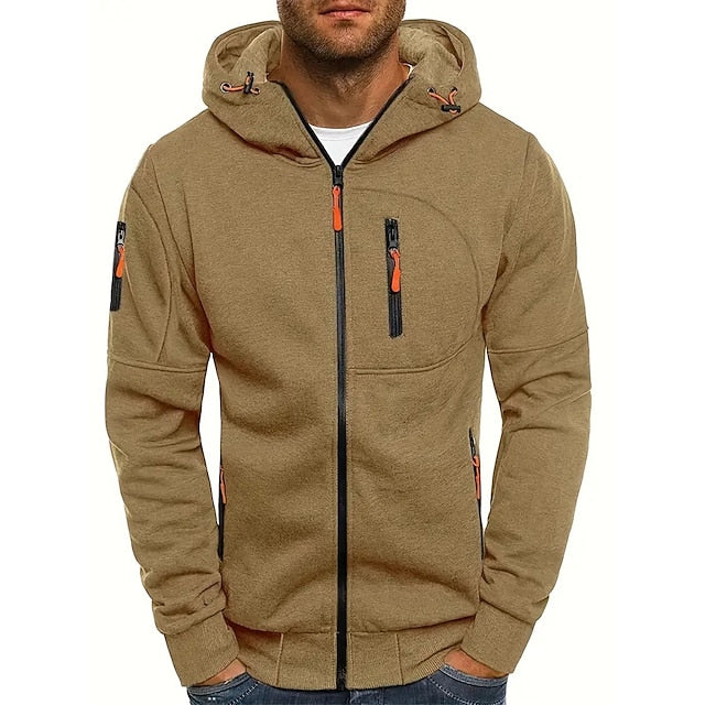 Nokmo | Men's Zip-Up Hoodie with Zipper Pockets