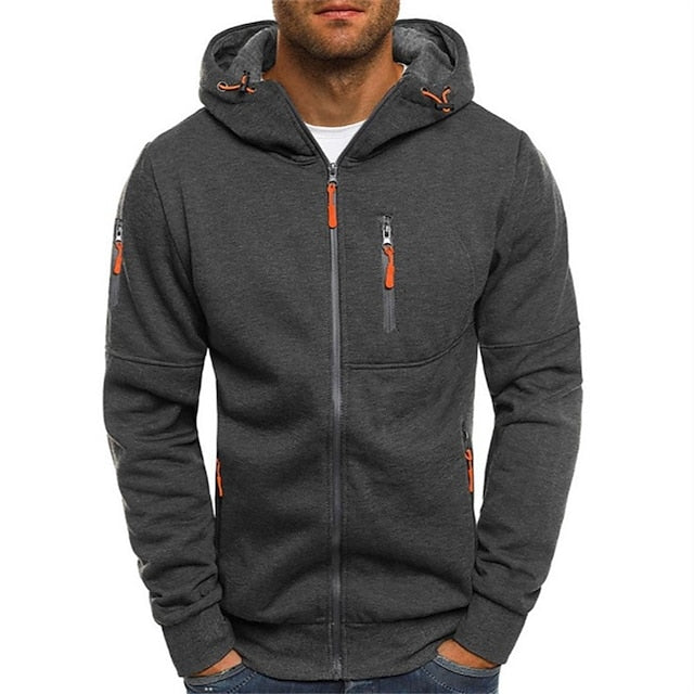 Nokmo | Men's Zip-Up Hoodie with Zipper Pockets