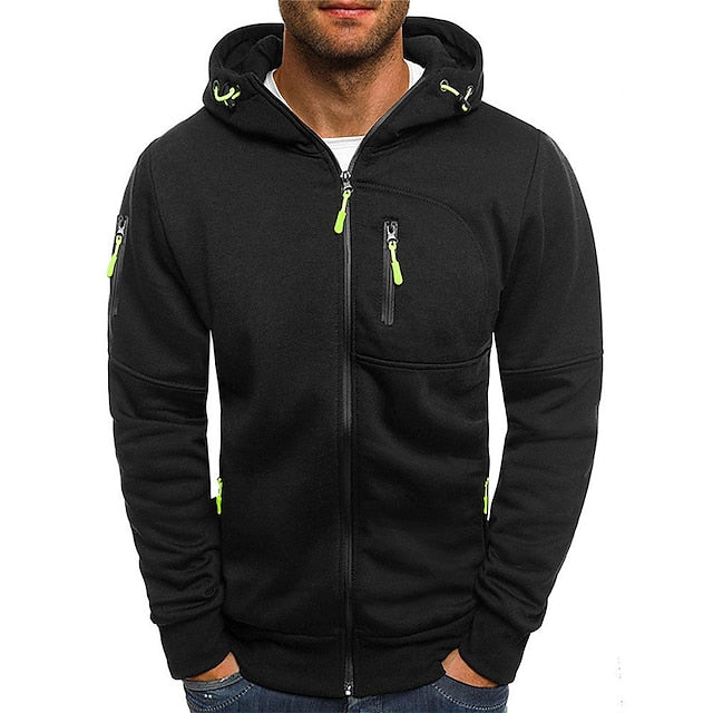 Nokmo | Men's Zip-Up Hoodie with Zipper Pockets