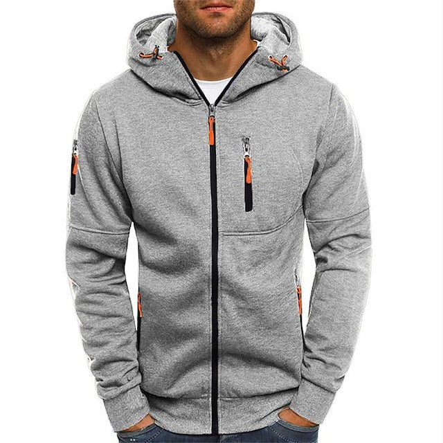 Nokmo | Men's Zip-Up Hoodie with Zipper Pockets