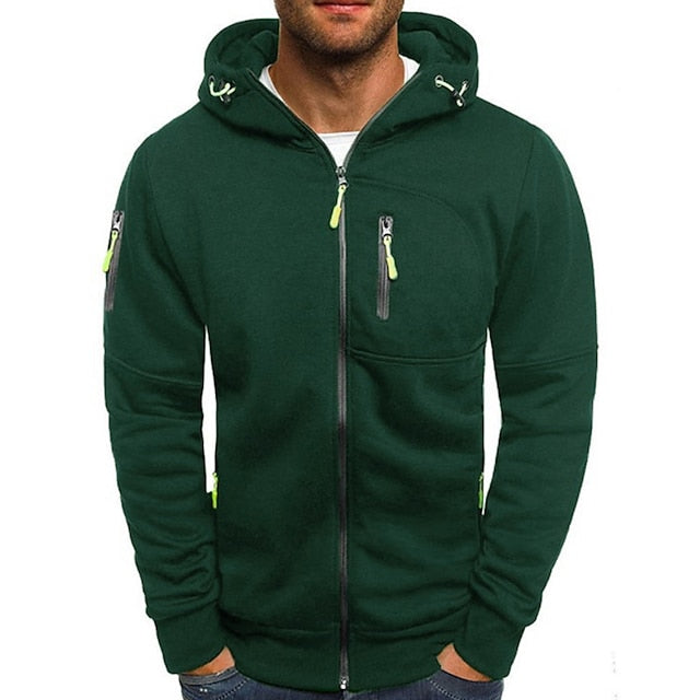 Nokmo | Men's Zip-Up Hoodie with Zipper Pockets