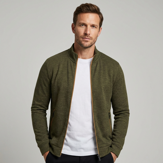 Nokmo | Men's Zip-Up Jacket with Stand Collar