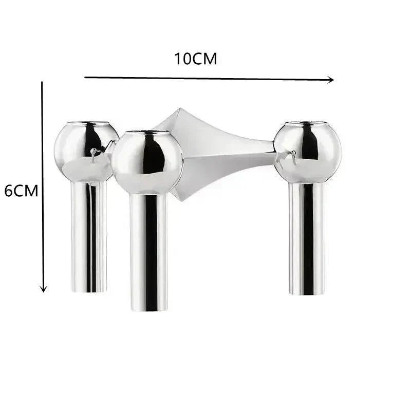 Nokmo | Metal Candle Holder – Modular Molecular Design, Table & Decor