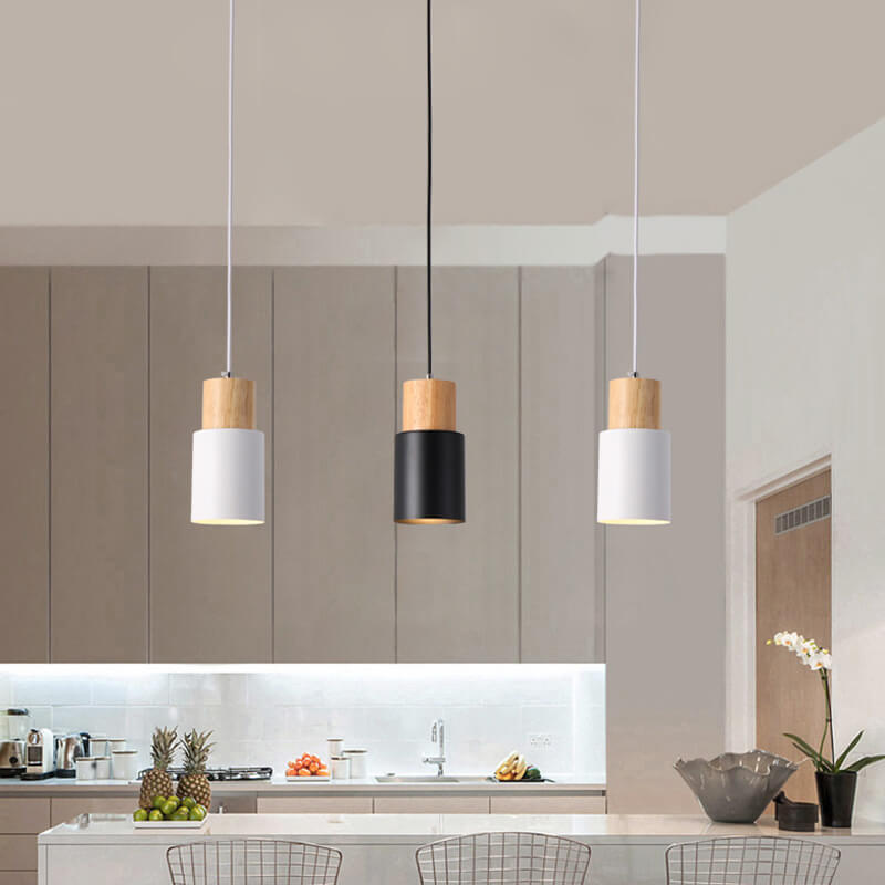 Nokmo | Metal Wood Pendant Light | Modern Industrial Design