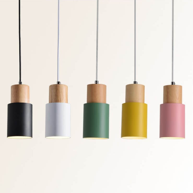 Nokmo | Metal Wood Pendant Light | Modern Industrial Design