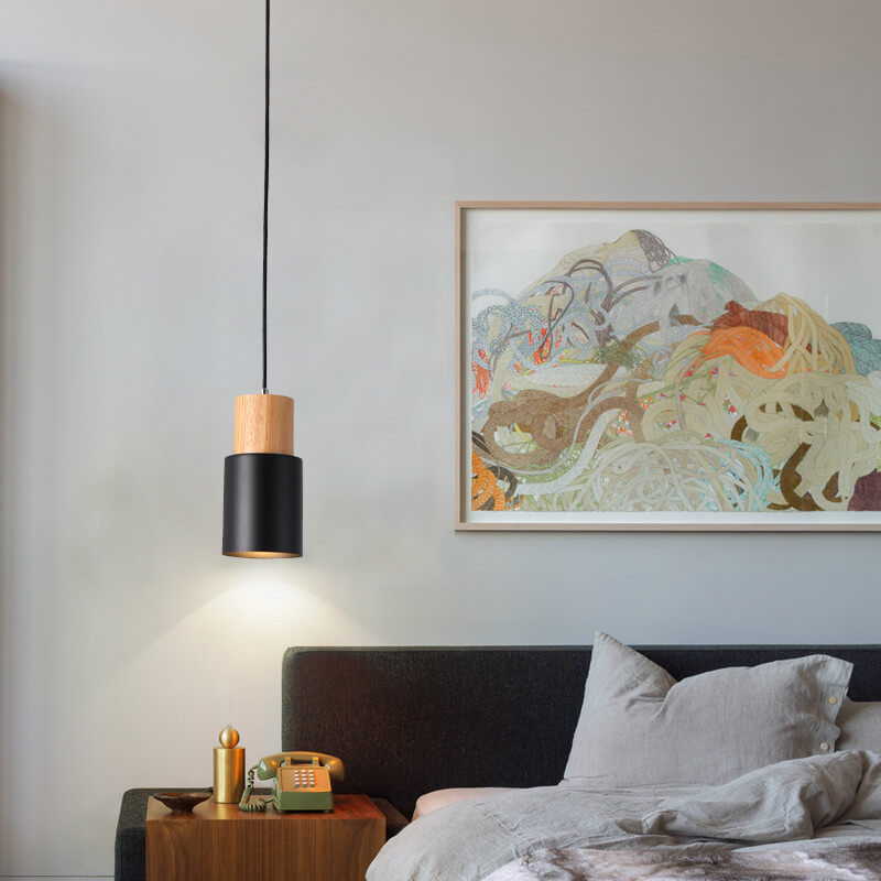 Nokmo | Metal Wood Pendant Light | Modern Industrial Design